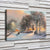 Vintage Winterdorf - Leinwandbild