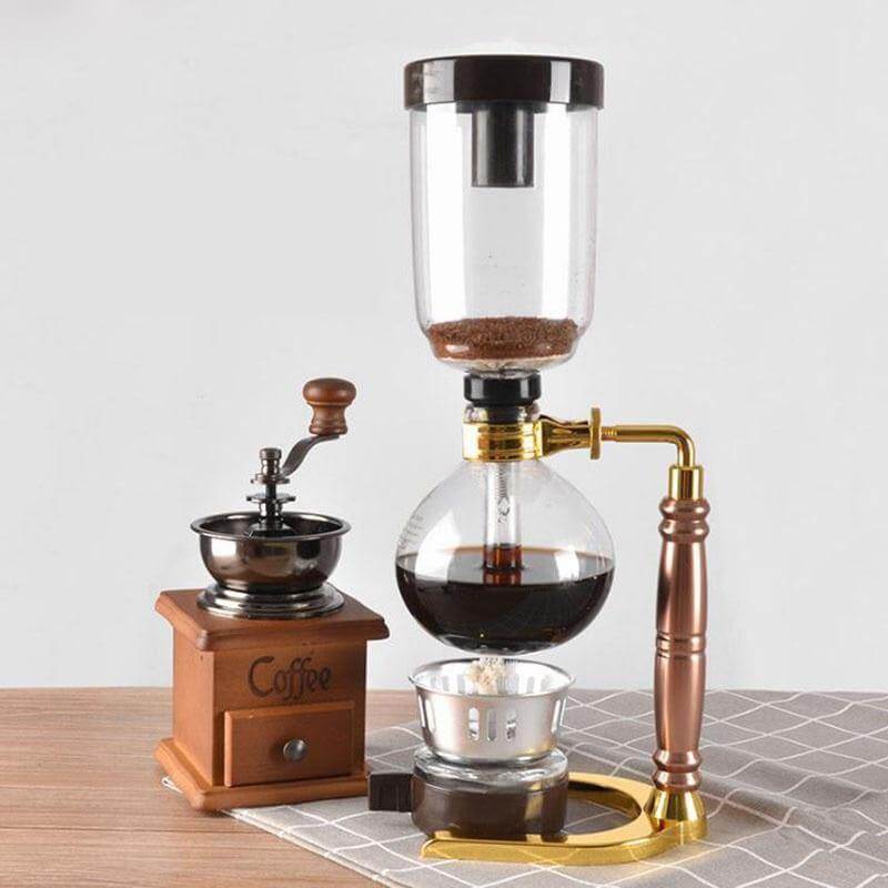 Eleganter Glas Siphon Kaffeezubereiter