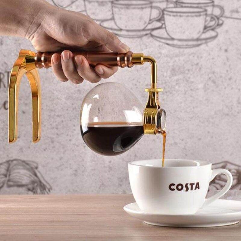 Eleganter Glas Siphon Kaffeezubereiter