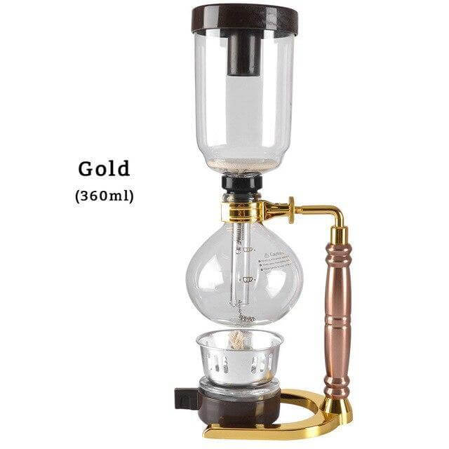 Eleganter Glas Siphon Kaffeezubereiter