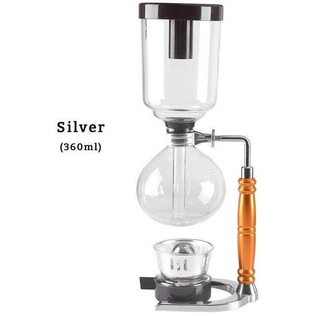 Eleganter Glas Siphon Kaffeezubereiter