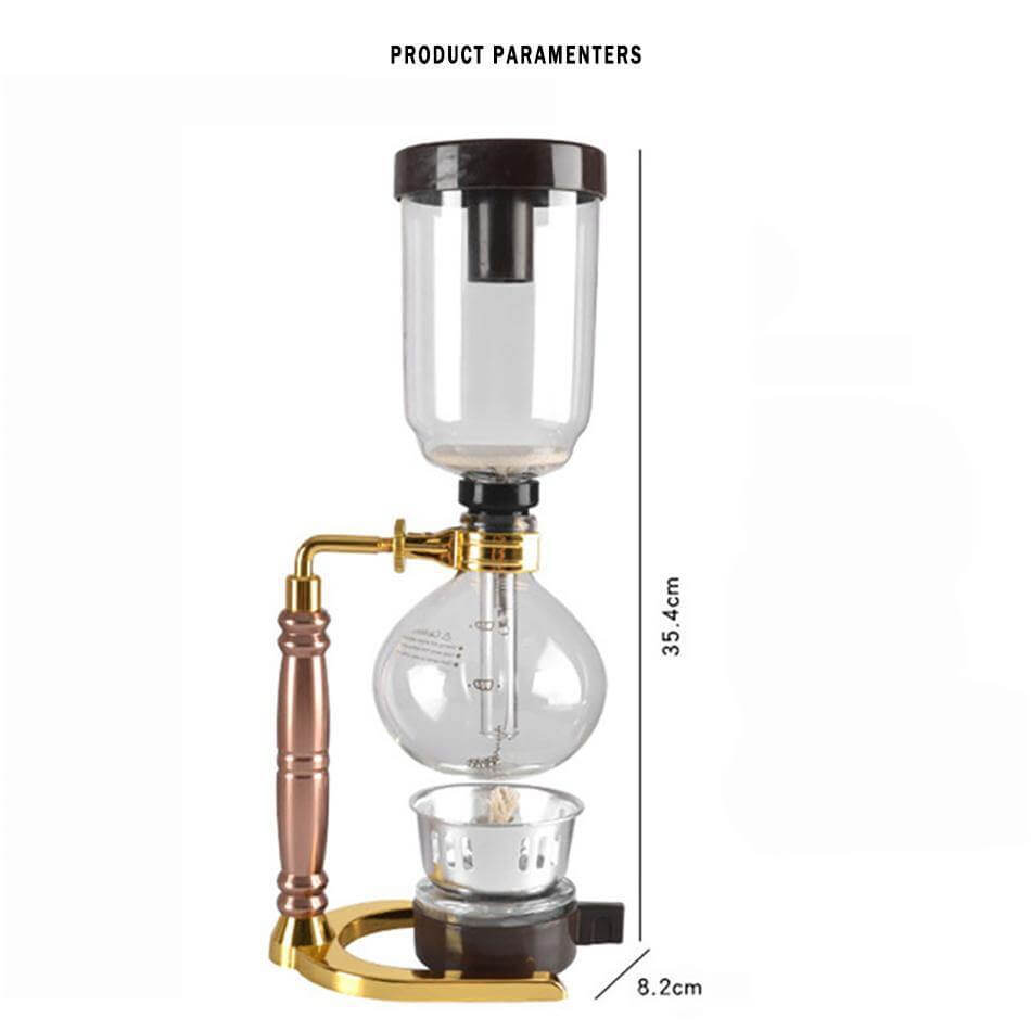 Eleganter Glas-Siphon-Kaffeekocher | Karnz