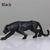 Moderne Harz Geometrische Schwarze Panther Skulptur | Karnz