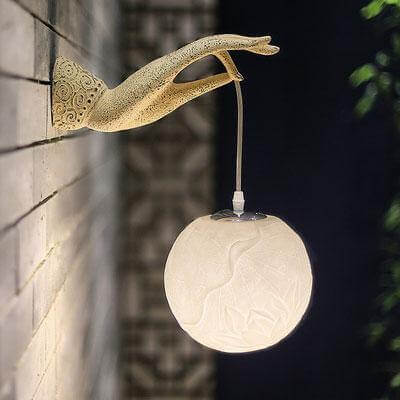 Moderne kreative chinesische Lotus-Wandleuchte | Karnz