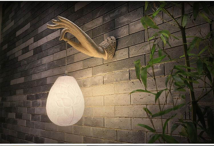 Moderne kreative chinesische Lotus-Wandleuchte | Karnz