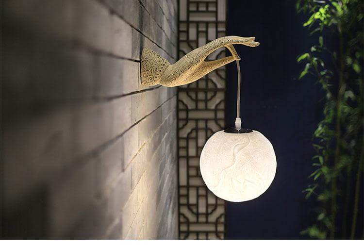 Moderne kreative chinesische Lotus-Wandleuchte | Karnz