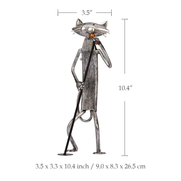 3 Mini Musiker Katzen Moderne Skulptur | Karnz
