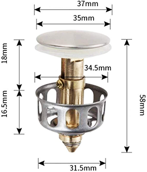 Basin Pop-Up Drain Filter | Karnz