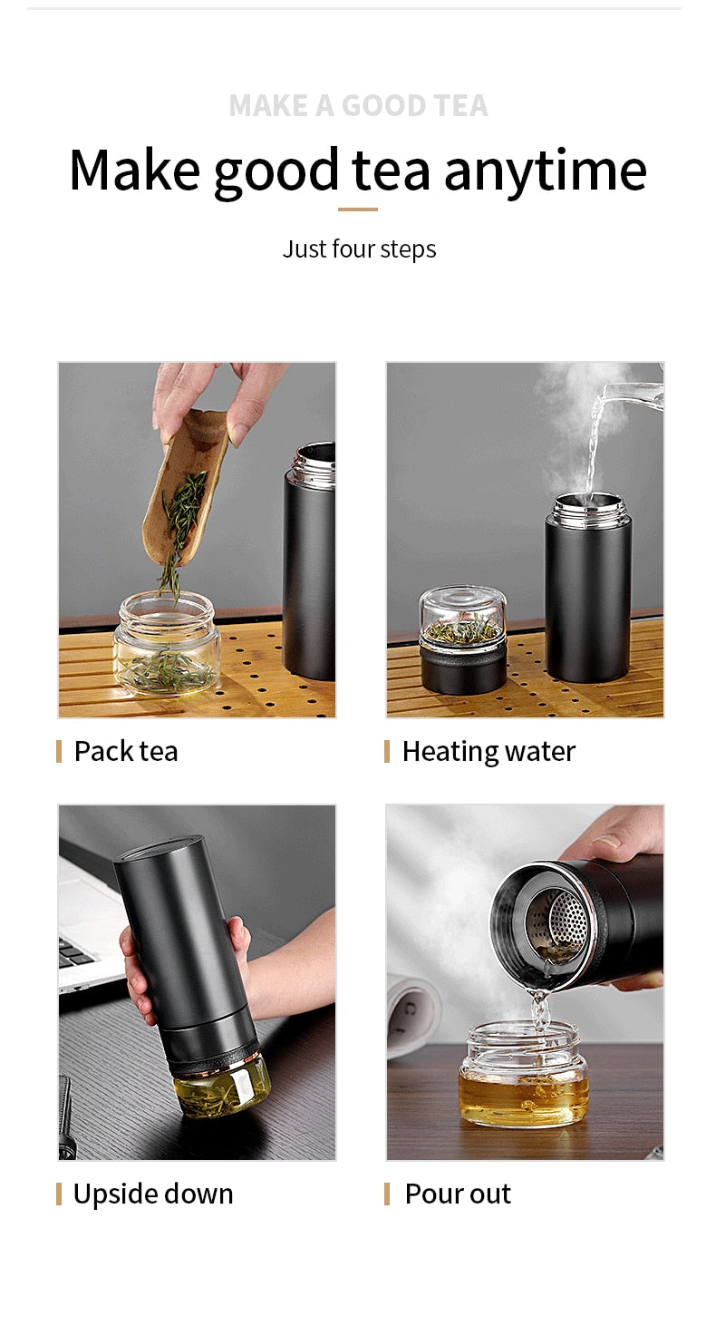 Eleganter Haltbarer Einfacher Tee-Infuser-Thermos | Karnz