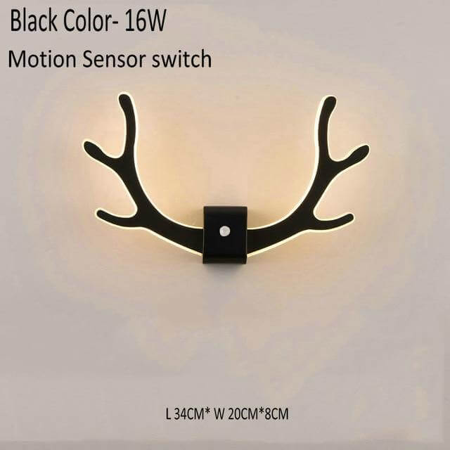 Kreative Rehgeweih Wandlampe mit Bewegungssensor