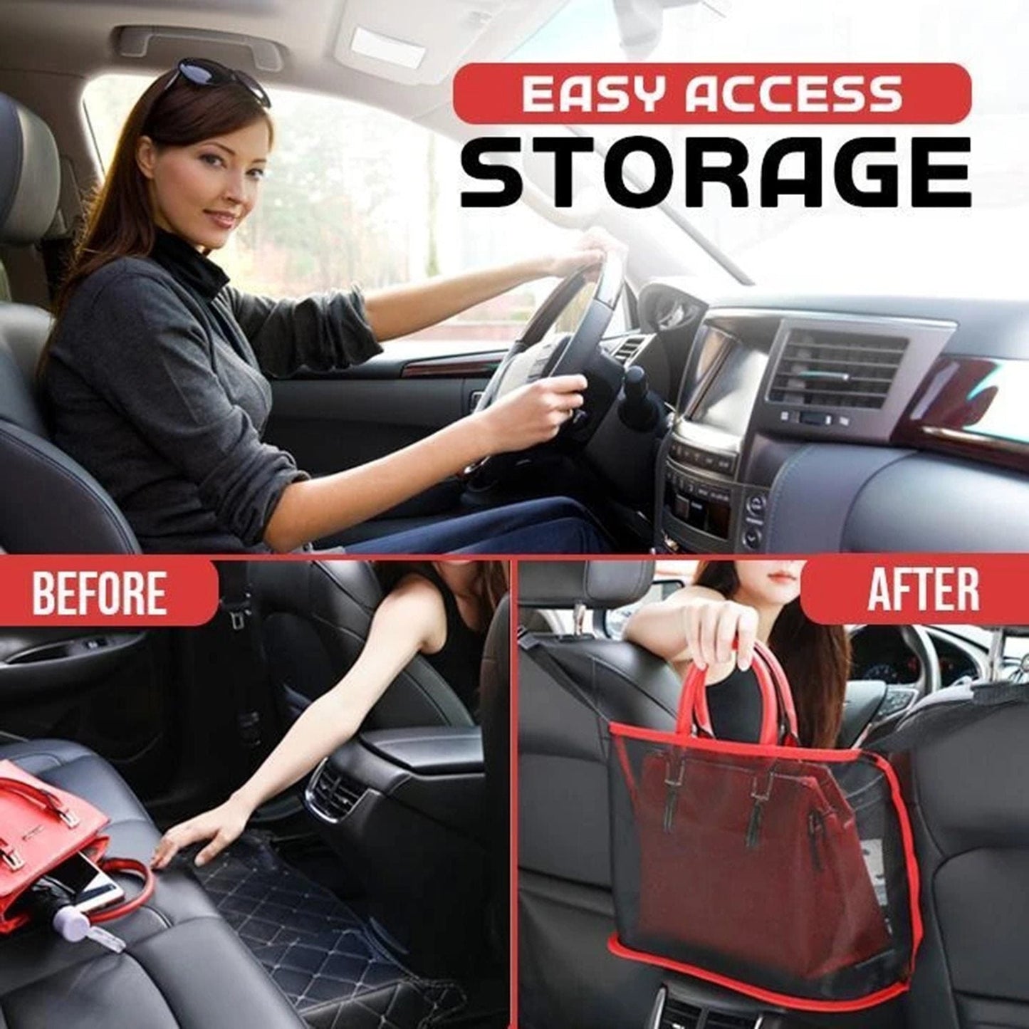 Auto-Netztasche Handtaschenhalter | Karnz