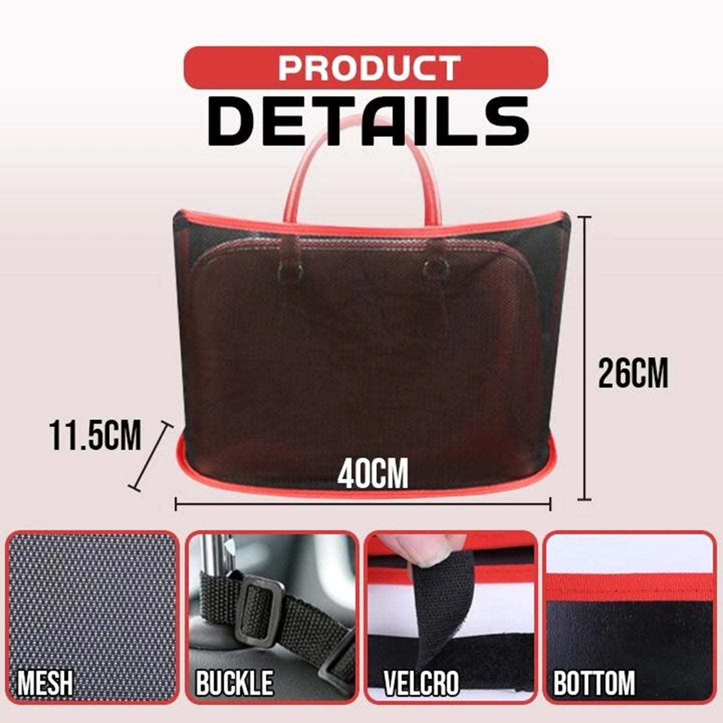 Auto-Netztasche Handtaschenhalter | Karnz