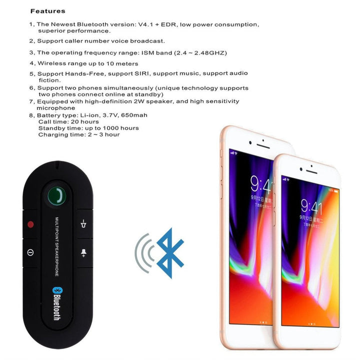 Sandsberg | Bluetooth Freisprecheinrichtung Auto Lautsprecher