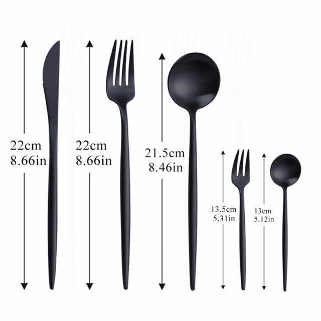 Modernes minimalistisches Besteckset