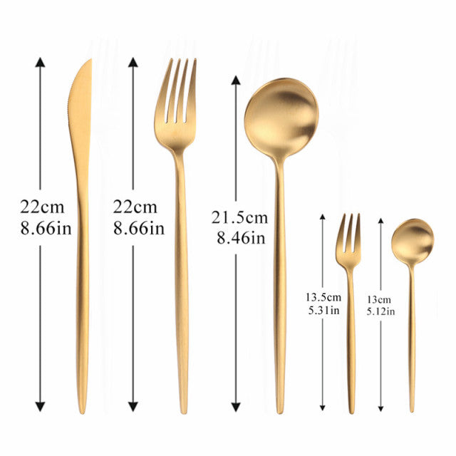 Modernes minimalistisches Besteckset