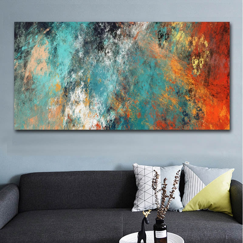 Abstract Cloud Colors - Canvas Wandkunst Malerei