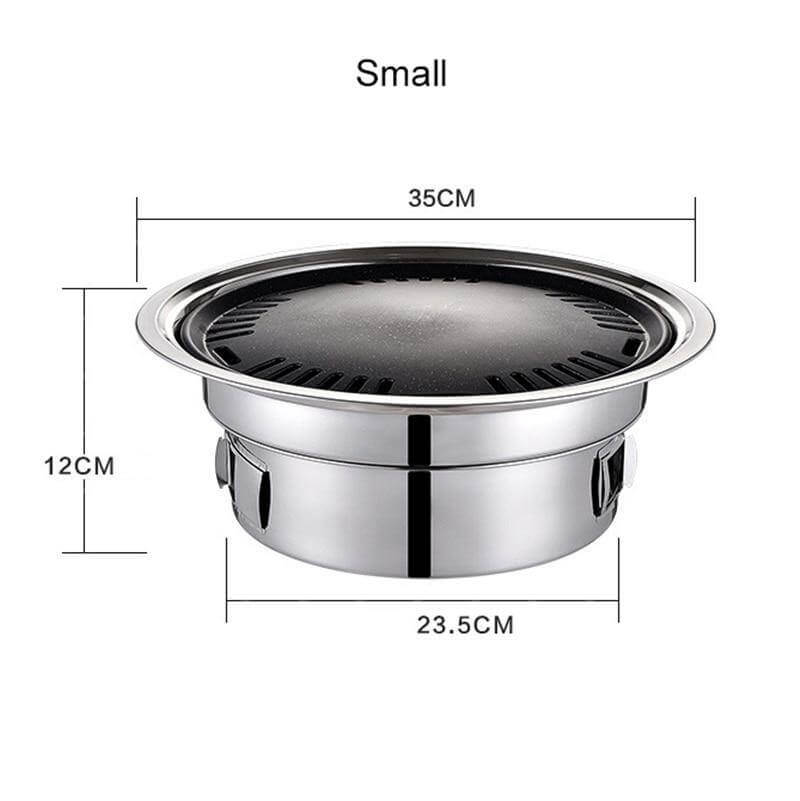 Portabler koreanischer Stil Edelstahl Holzkohle Camping Grill | Karnz