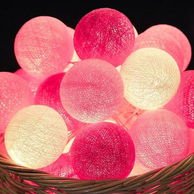 Fröhliche Baumwolle Licht Ball Girlande - LumiBall | Karnz