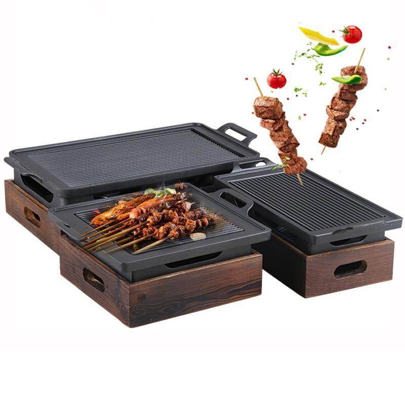 Raucharmer tragbarer japanischer Antihaft-BBQ-Grill | Karnz