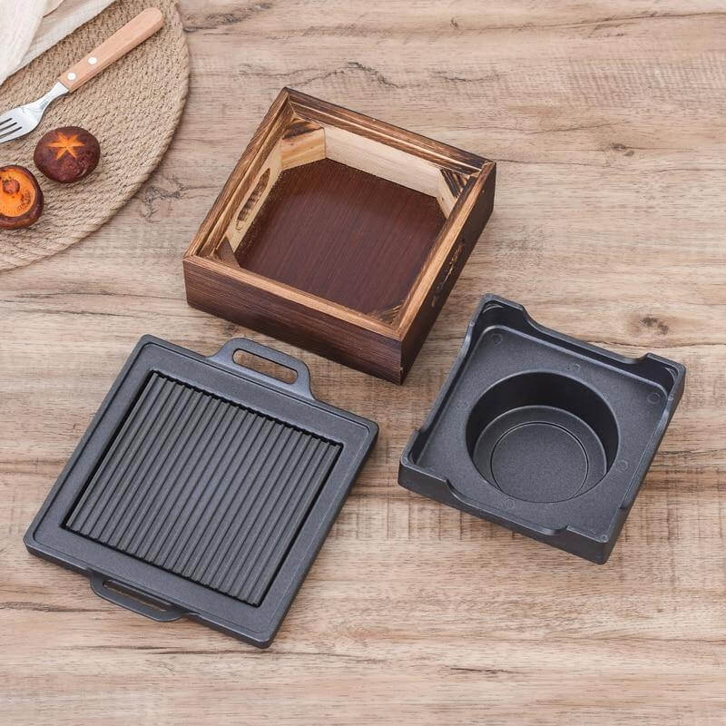 Raucharmer tragbarer japanischer Antihaft-BBQ-Grill | Karnz
