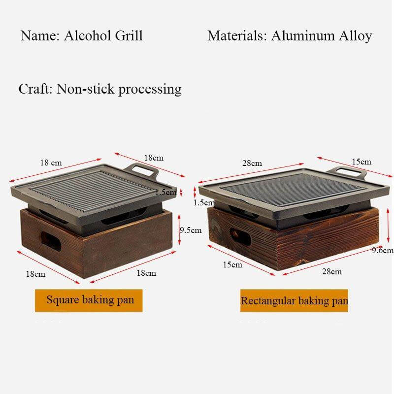 Raucharmer tragbarer japanischer Antihaft-BBQ-Grill | Karnz
