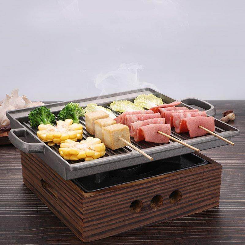 Raucharmer tragbarer japanischer Antihaft-BBQ-Grill | Karnz