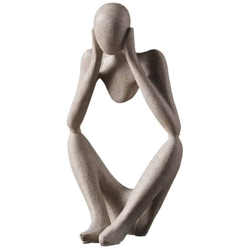 Nordic Abstract Unique Thinker Figur Figur Home Decor | Karnz