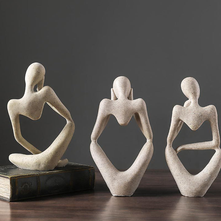 Nordic Abstract Unique Thinker Figur Figur Home Decor | Karnz