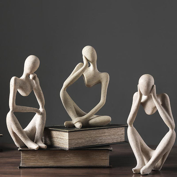 Nordic Abstract Unique Thinker Figur Figur Home Decor | Karnz