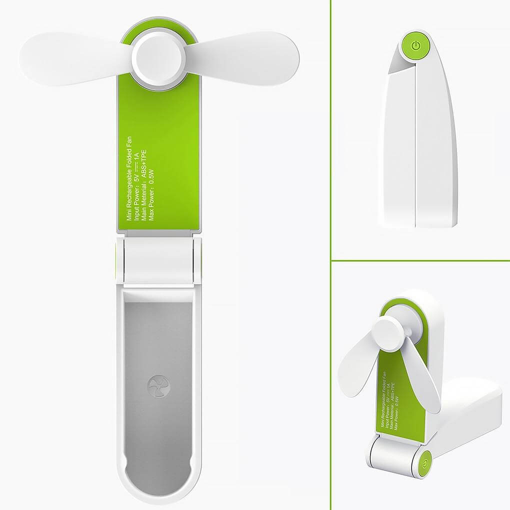 Wiederaufladbarer tragbarer faltbarer Mini-Ventilator | Karnz