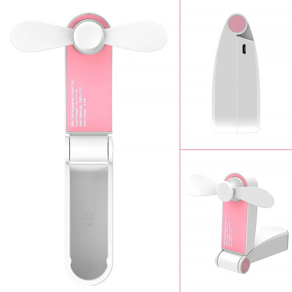 Wiederaufladbarer tragbarer faltbarer Mini-Ventilator | Karnz