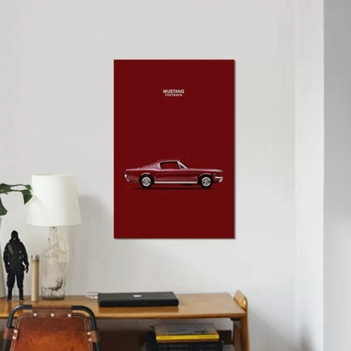 Ford Mustang Fastback - Leinwand Wandkunst Malerei