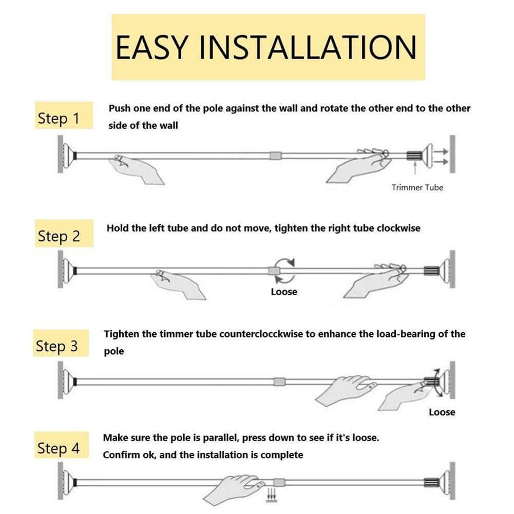 AdjustaKarnze Hanger Einfach zu installierender Stangen