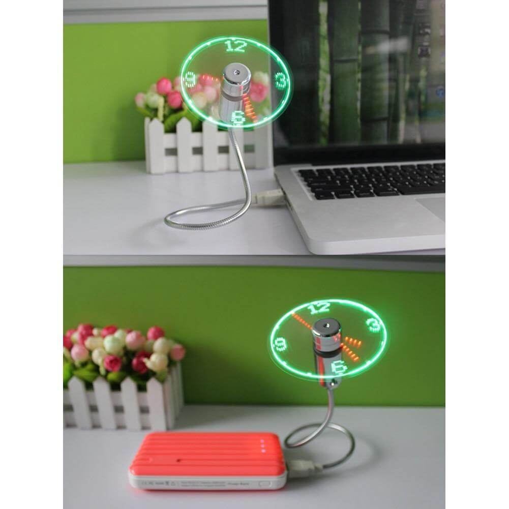 USB Fan Zeit- und Temperaturanzeige Uhr | Karnz