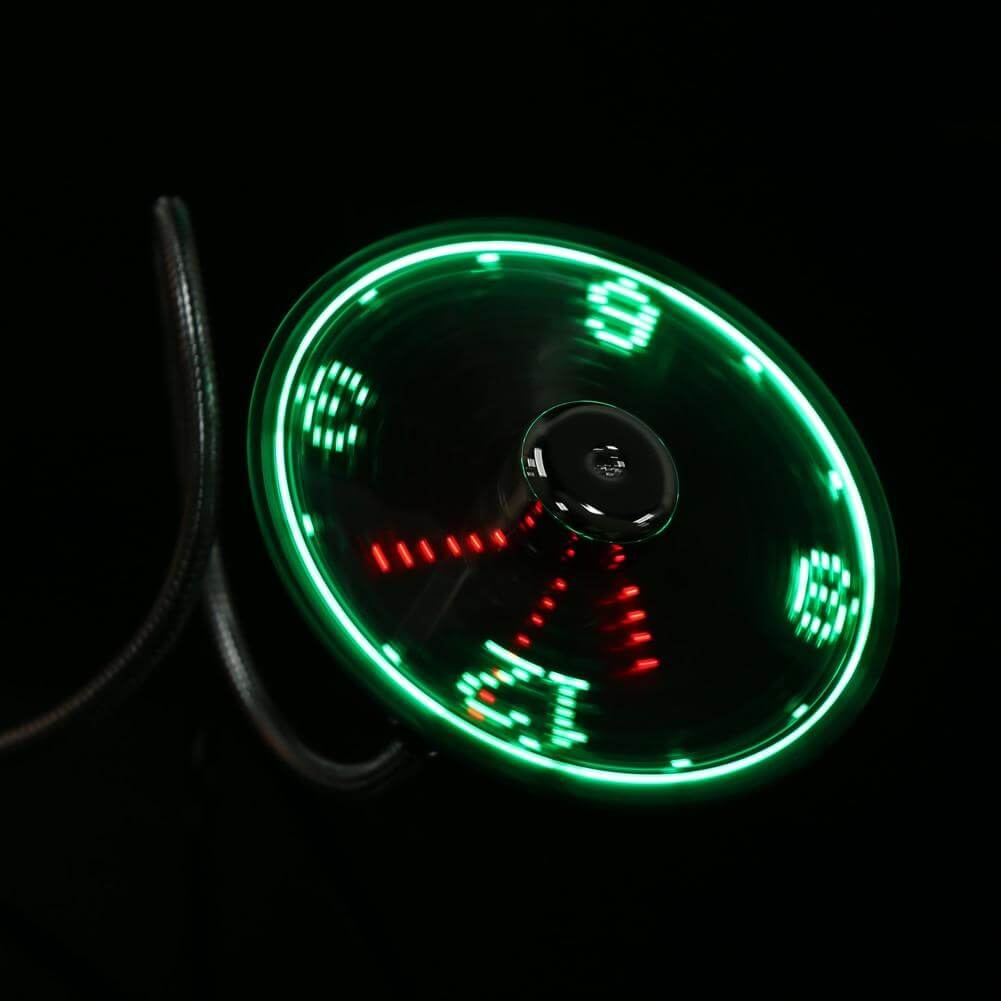 USB Fan Zeit- und Temperaturanzeige Uhr | Karnz