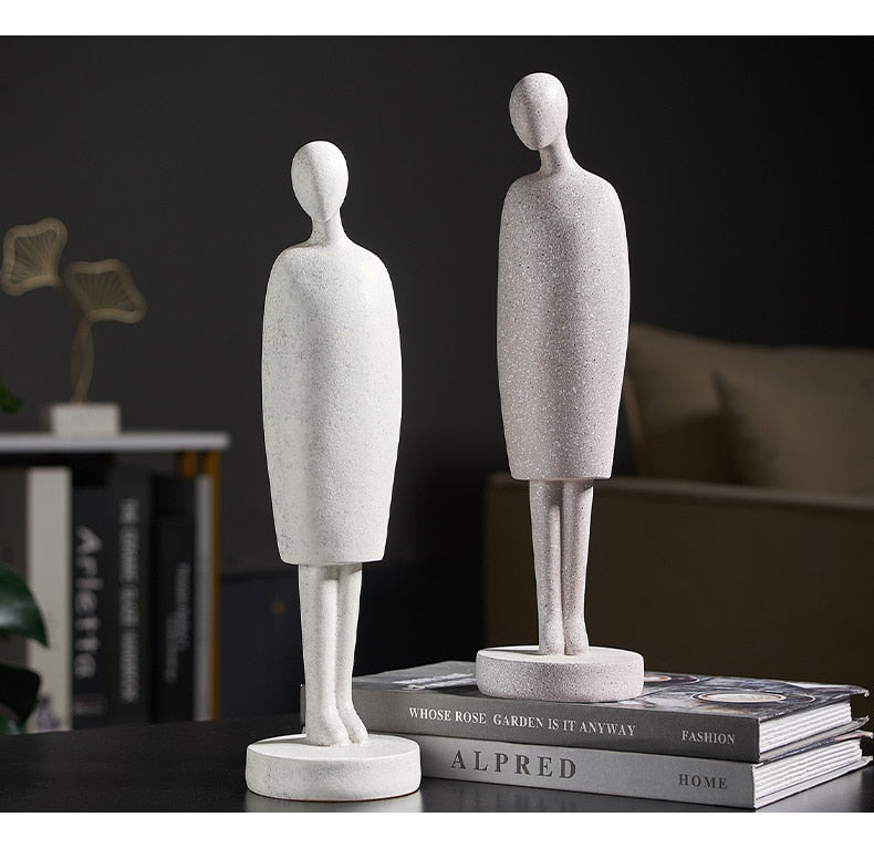 Nordic Abstract Thinker Harz Statue Skulptur | Karnz