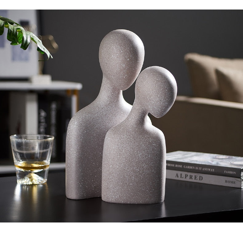 Nordic Abstract Thinker Harz Statue Skulptur | Karnz