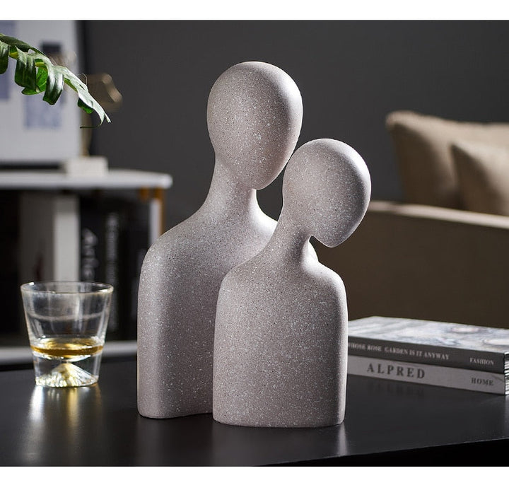 Nordic Abstract Thinker Harz Statue Skulptur | Karnz