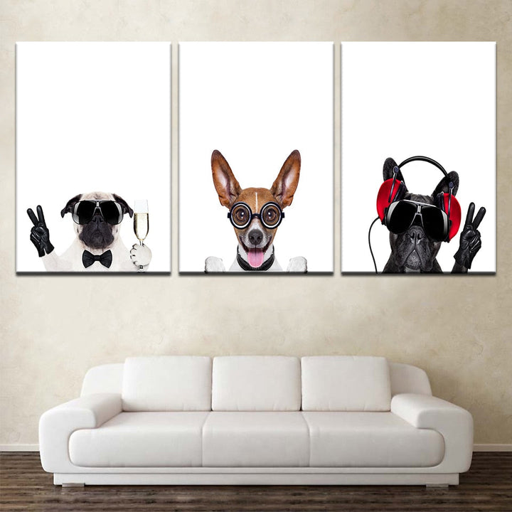 Doggy DJ - Leinwand Wandkunst Malerei