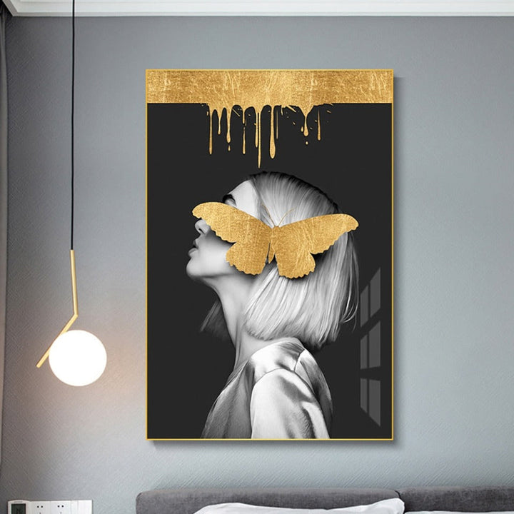 Mode Frau - Leinwand Wandkunst Gemälde