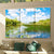 Sommerlicher blauer Himmel, Grasland – Leinwandbild