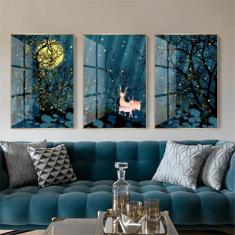 Sternenwald-Nachtlandschaft – Leinwandbild