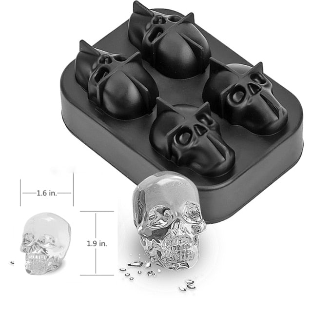 3D Gothic Skull Eiswürfelform