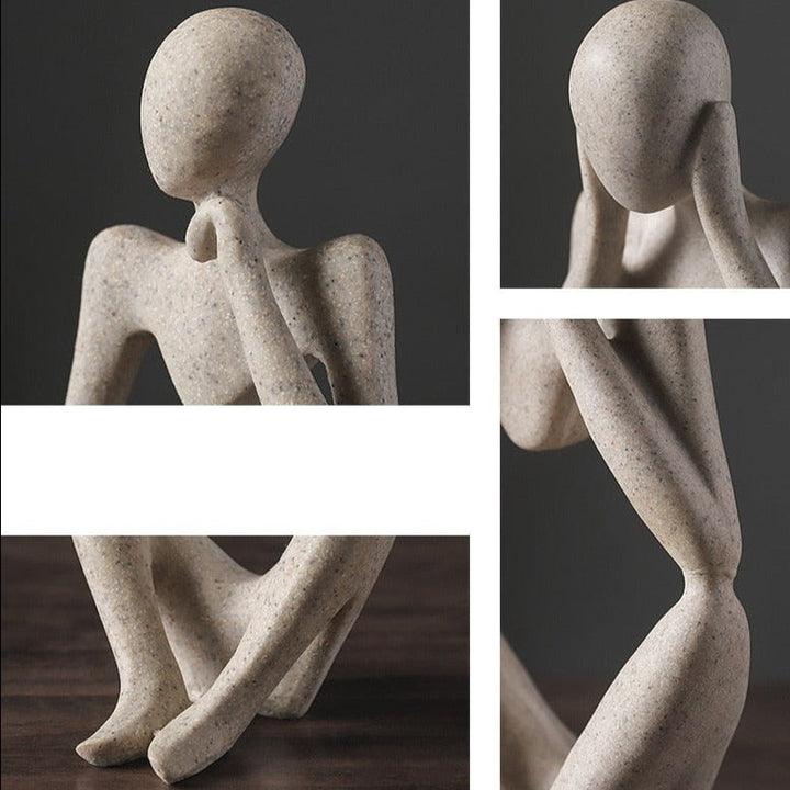 Nordic Abstract Unique Thinker Figur Figur Home Decor | Karnz