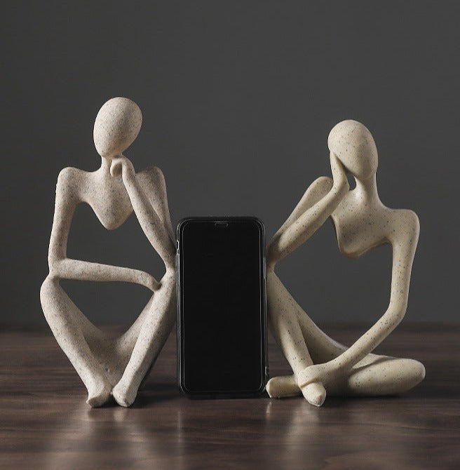 Nordic Abstract Unique Thinker Figur Figur Home Decor | Karnz