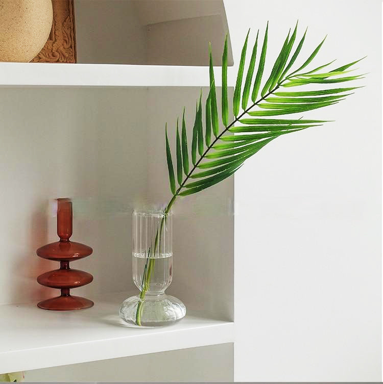 Glas gestreifter Zylinder-Vase | Karnz