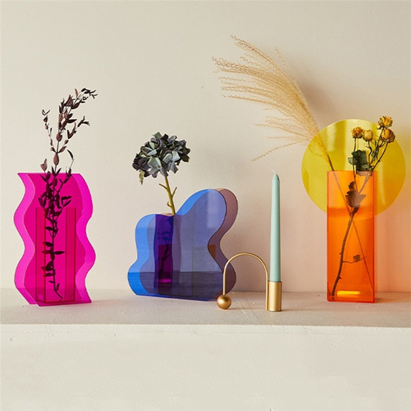 Nordic Modern Geometrische Regenbogenvase | Karnz