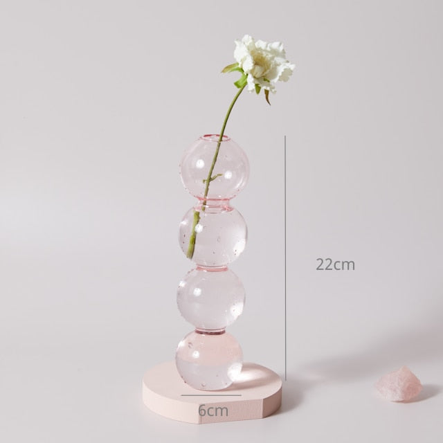 Moderner Glas-Teelichthalter-Babypink | Karnz