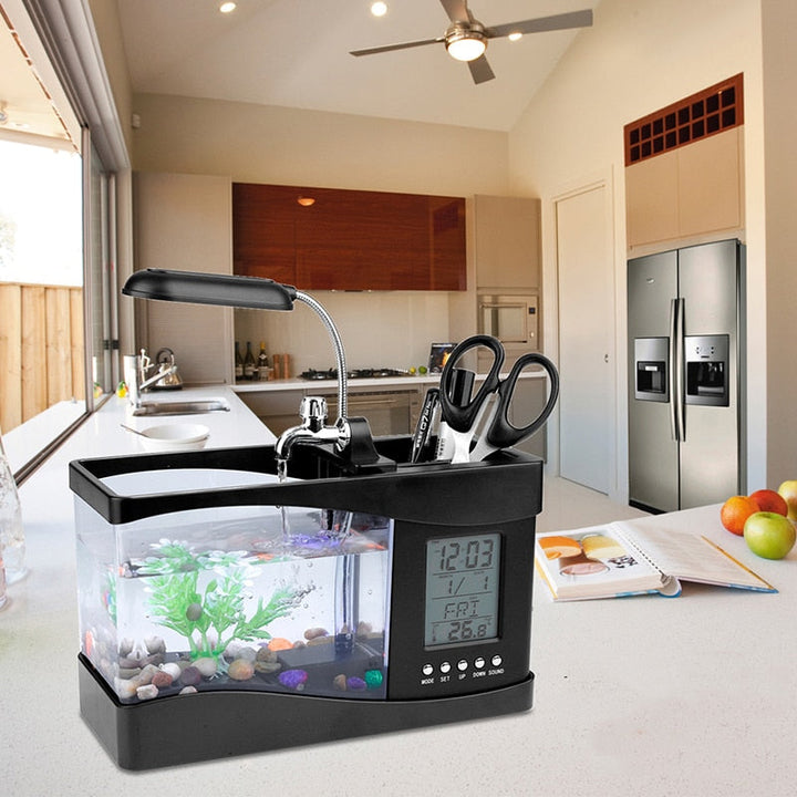 LCD-Uhr Mini Fischtank Aquarium | Karnz