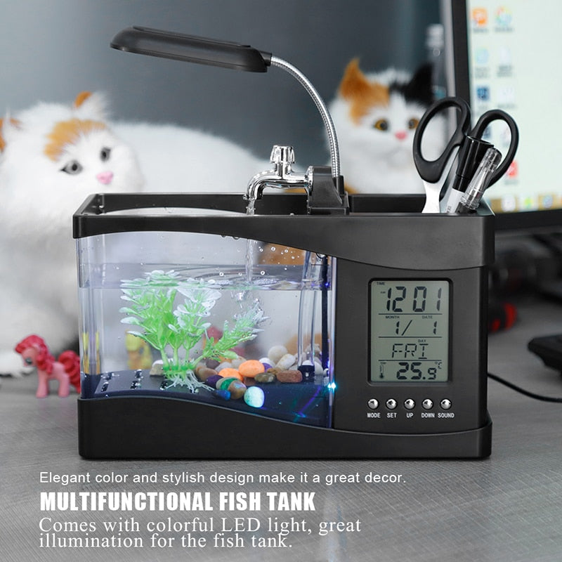 LCD-Uhr Mini Fischtank Aquarium | Karnz